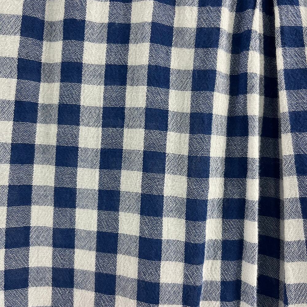 American Eagle Blue/White Plaid Button Down Shirt Women's S Boyfriend Fit Y2K - Picture 3 of 7
